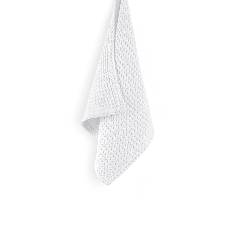 Aura Waffle Bath Towel, White