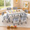 Ensemble de table pour enfants et 6 chaises, bureau de graffiti à hauteur réglable, table d'activités pour enfants d'âge préscolaire, pour les enfants de 3 à 12 ans (gris)