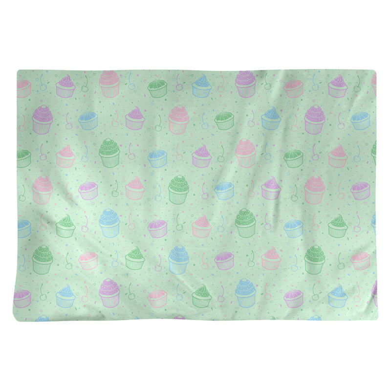 Napperon en coton 18 po Classic cupcake, Vert