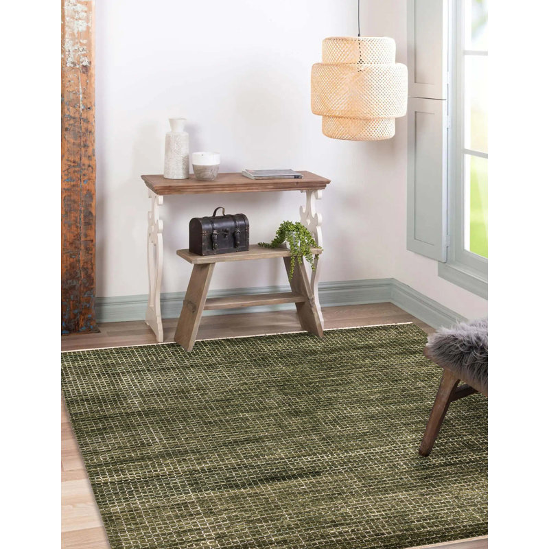 One-of-a-Kind Square 8'0" X 8'3" New Age Square Wool Area Rug Teal
