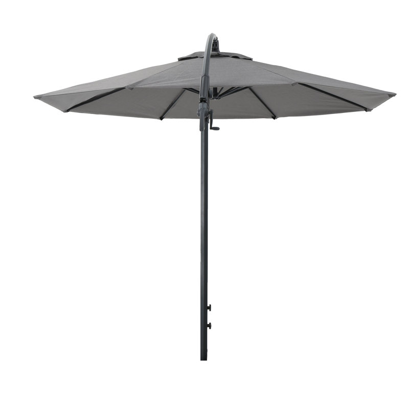  Parasol suspendu simple en forme de banane avec auvent résistant aux rayons UV, sans rabat, gris