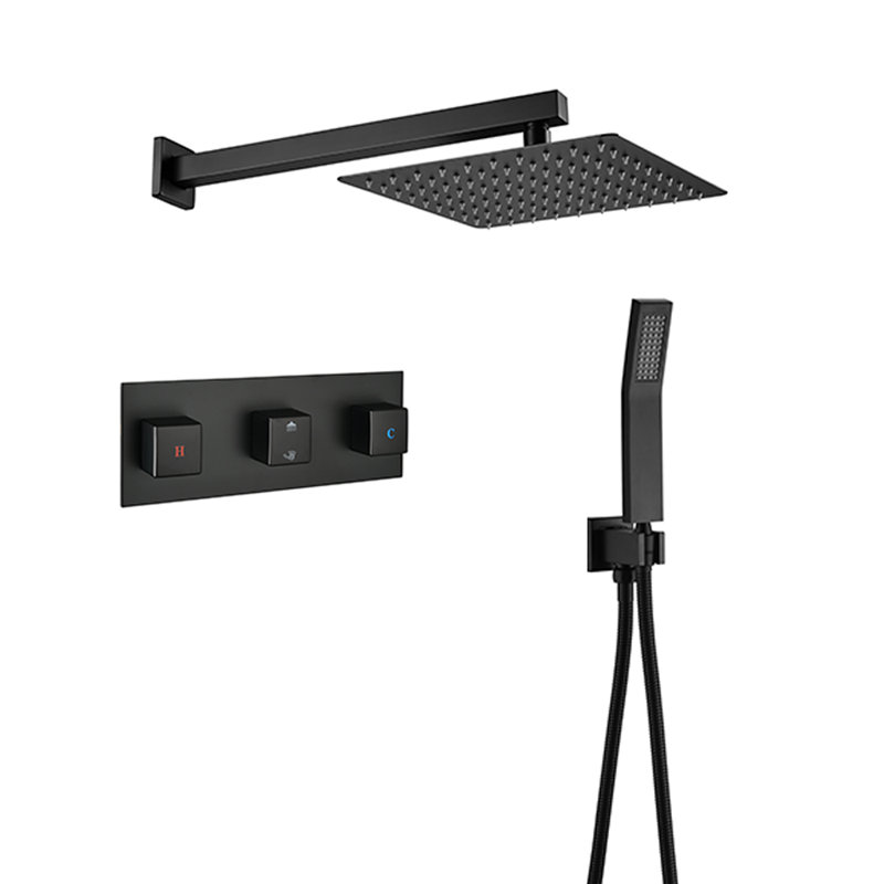 Système de douche complet thermostatique mural Elin 10 "