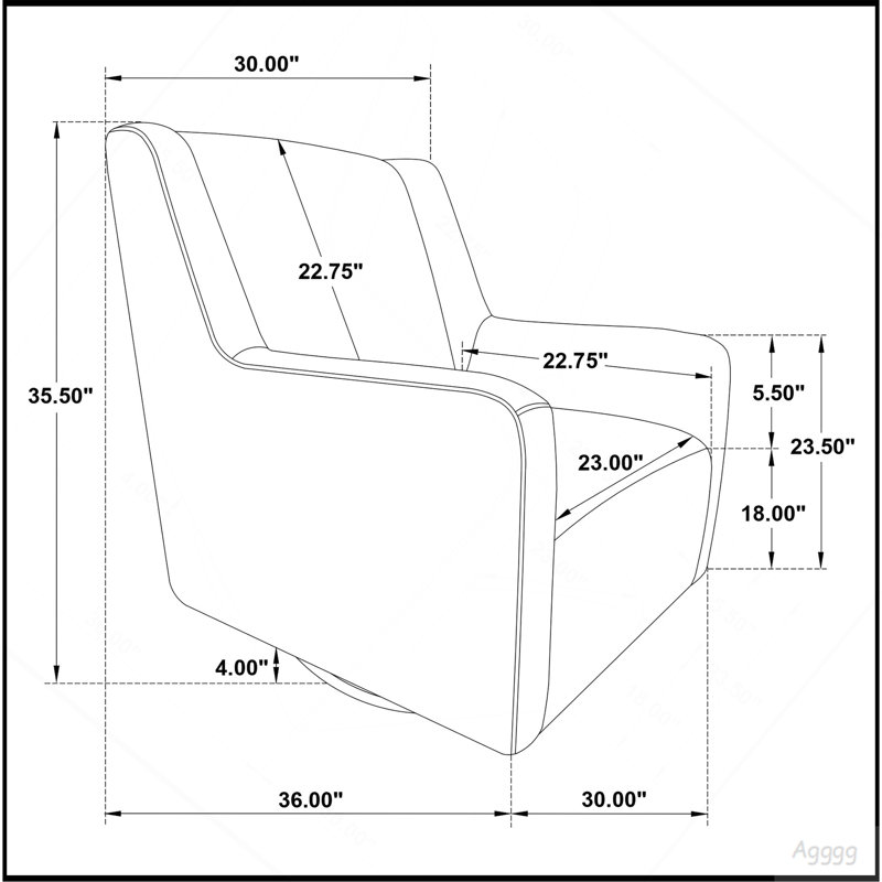 Fauteuil oscillant pivotant Odessa Latte