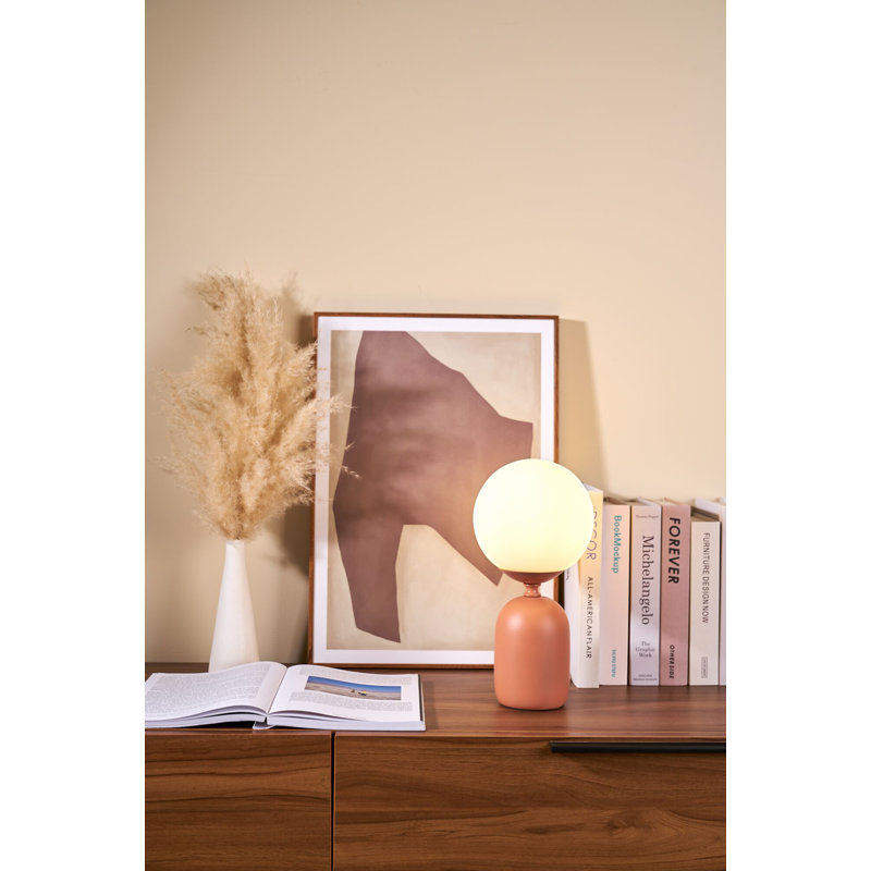 Mensie 30cm Standard Table Lamp, Rusty red