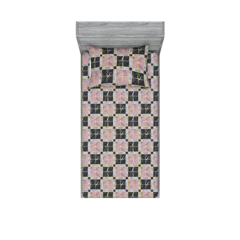 Ensemble de draps et taies décoratives Ambesonne, Twin Sheet Set with 1 Pillowcase