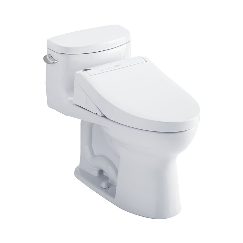 Toilette allongée une pièce 1,28 GPF TOTO® WASHLET + ® Supreme® II et siège de bidet WASHLET + ® C5, blanc coton