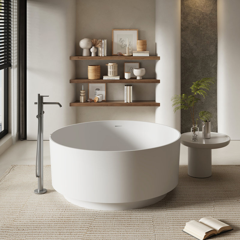 49'' x 49'' Soaking Solid Surface Bathtub