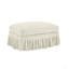 Repose-pieds en chenille beige et blanc-1873576695