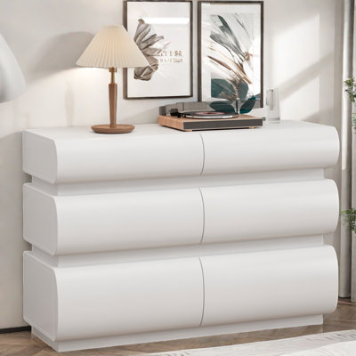 Modern 6 Drawer Dresser For Bedroom