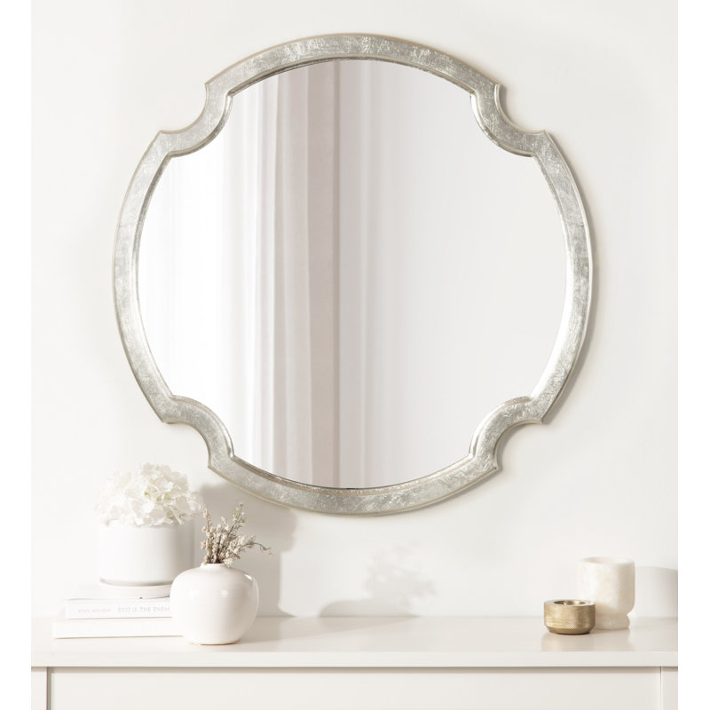 Miroir Illinois festonné 28 x 28, Argent