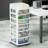 6-Drawer Rolling Storage Cabinet, Clear Plastic Organizer Cart with Wheels & Top Shelf