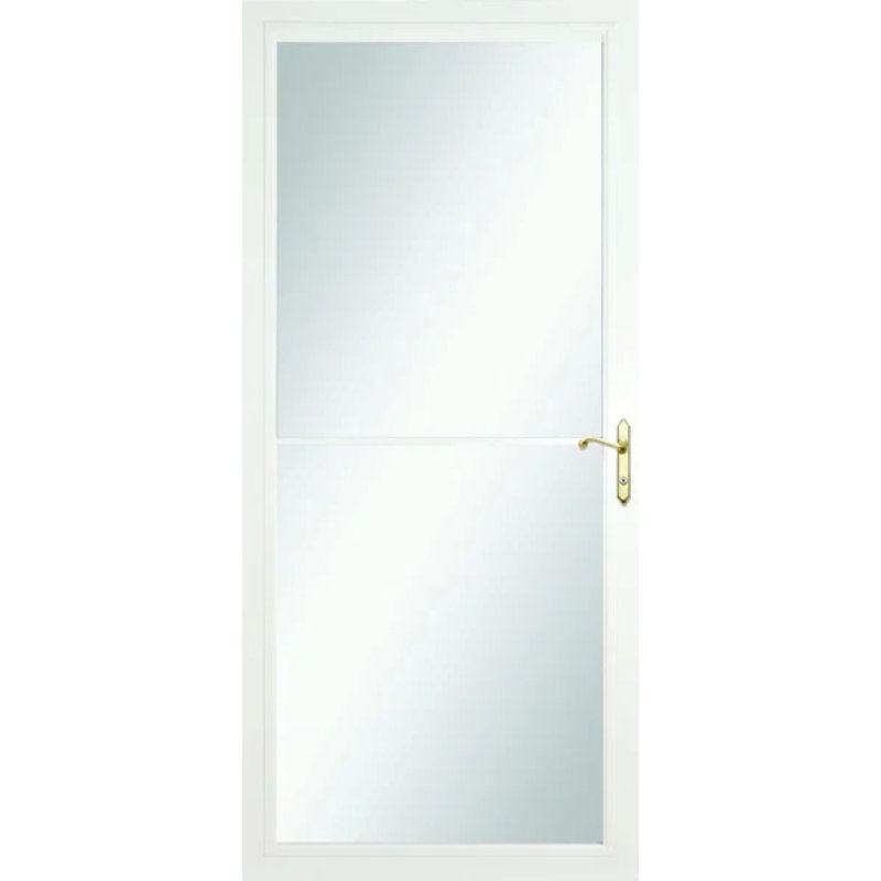 Porte de tempête avec vue escamotable et poignée en laiton 70 Series, 34 po x 81 po