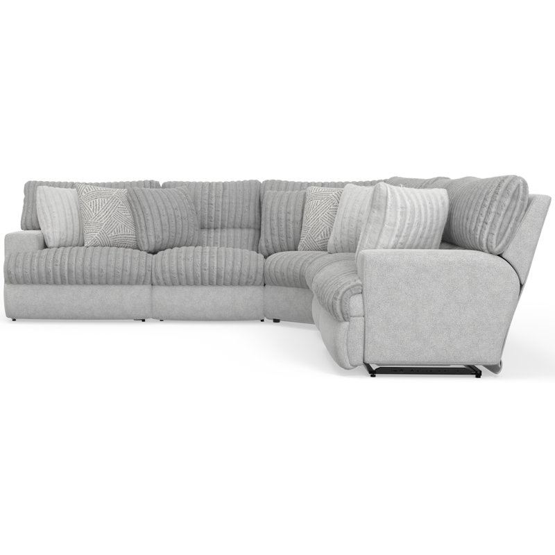 Ziera Upholstered Reclining Curved Sectional Symmetrical, Power