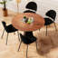Ensemble de 4 chaises rembourrées, chaises de salle à manger modernes avec dossier incurvé pour la cuisine de la salle à manger-1116106027