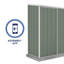 Abri de rangement en métal galvanisé résistant aux intempéries en acier galvanisé l 5 pi x P 3 po Absco EZI-103557176
