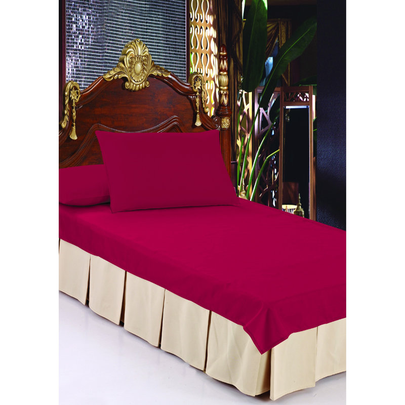 Ruffled Bed Skirt, Sand, Twin 44"