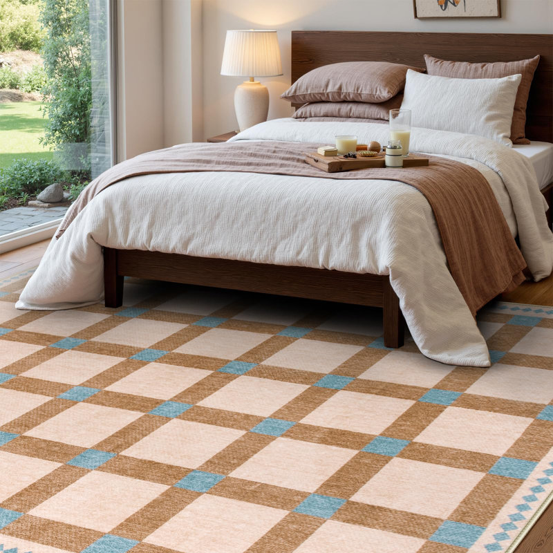 Tapis à motifs géométriques modernes et résistants aux taches Vilena, Rectangle 6 pi x 9 pi