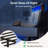 Uphostered Storage Bed With LED Bookcase Headboard-781731144