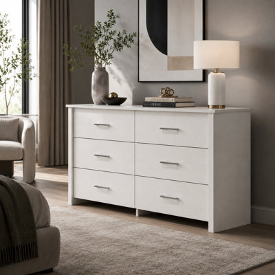 Commode 6 tiroirs 57 "blanche