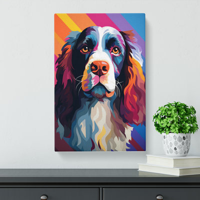 English Springer Spaniel Orphism - Wrapped Canvas