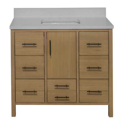 Kiara 42" Carrara Marble Single Bathroom Vanity