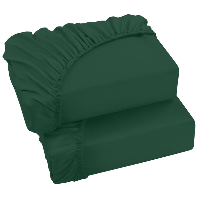 Soft & Breathable Microfiber Extra Deep Fitted Sheet, Emerald, Kingsize (5')