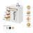 Tidworth 36'' Solid Wood Single Bathroom Vanity with 1.5'' Carrara Quartz Top-890353185-932439706-932439707