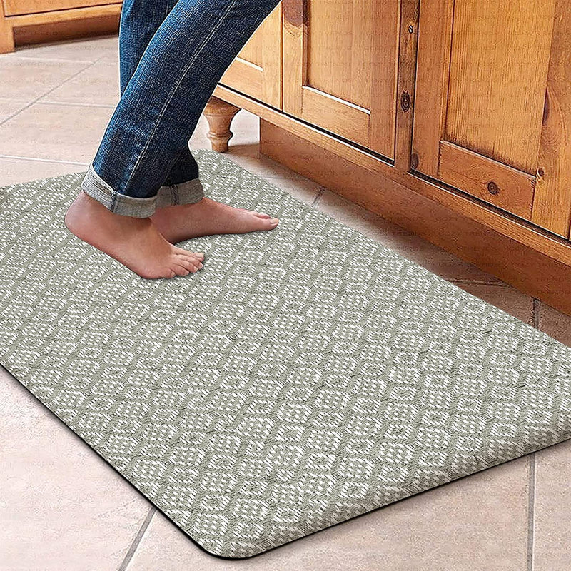 Ensemble de tapis anti-fatigue 2 pièces Jevyn, Gris clair