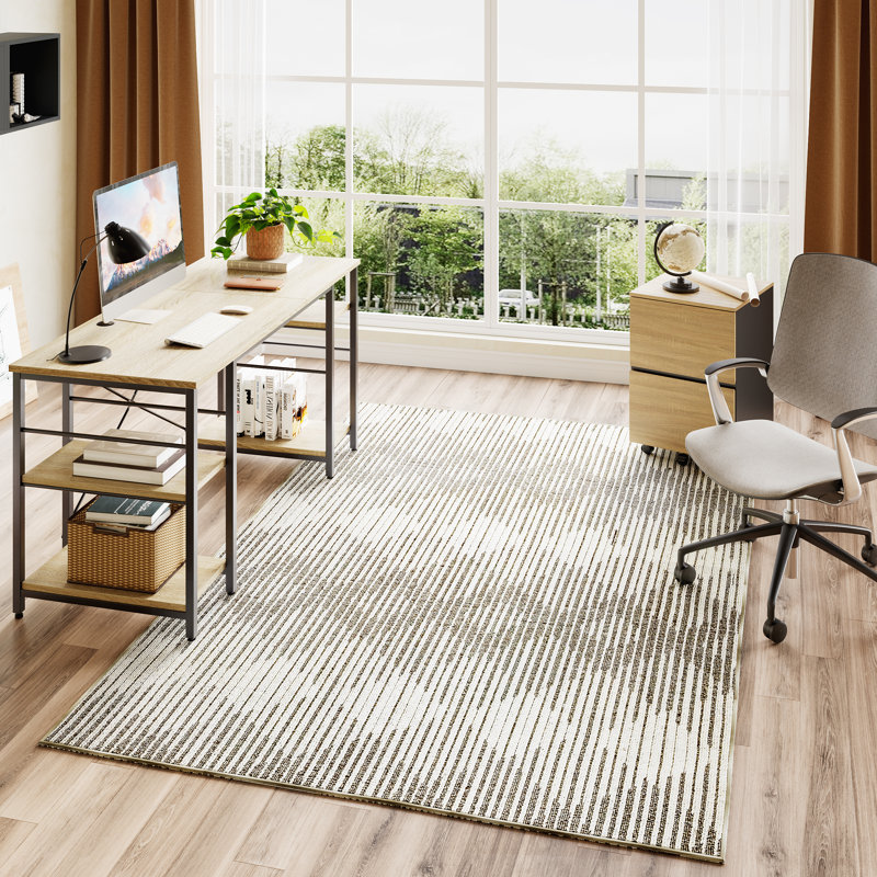 Tapis en polypropylène tressé à la machine Guster, Rectangle 7 pi 8 po x 10 pi