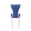 Kymberly Blue/Silver Side Chair, Padded Seat and Back