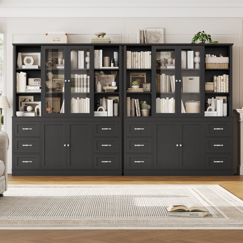 74.4-Inch Tall Pantry & Storage Cabinet, Black