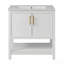 Meuble-lavabo 30 po avec lavabo en céramique, rangement polyvalent