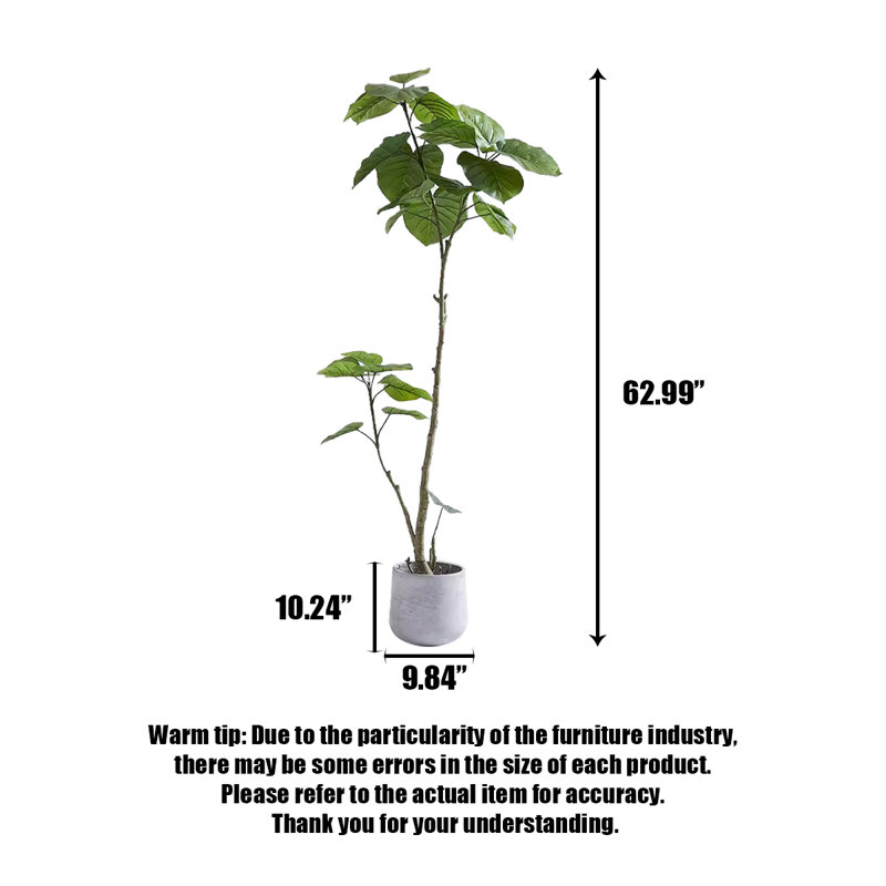 Décoration de plancher de salon de banane en forme de plante verte Simulation, H 62,99 po x l 9,84 po x P 9,84 po