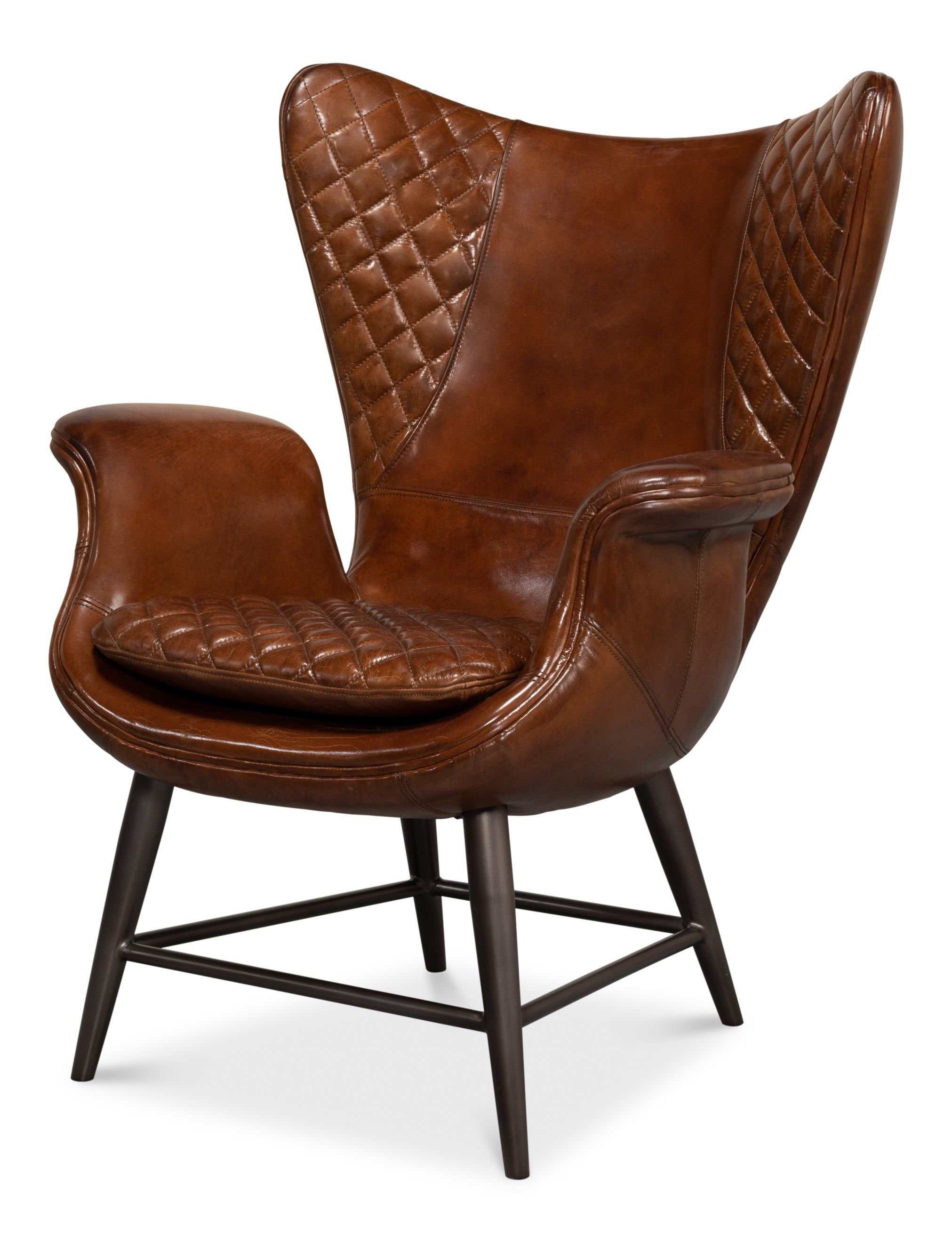 Leather best sale balloon chair