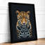 Leopard Face Modern - Framed Print-447717407-447717410