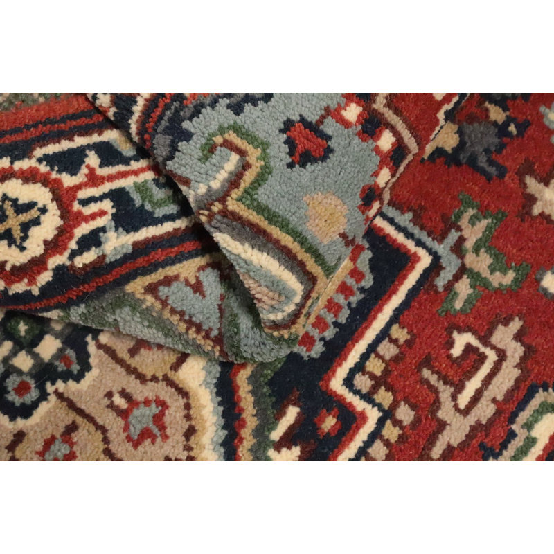 Tapis géométrique traditionnel en laine fait à la main 3 x 5