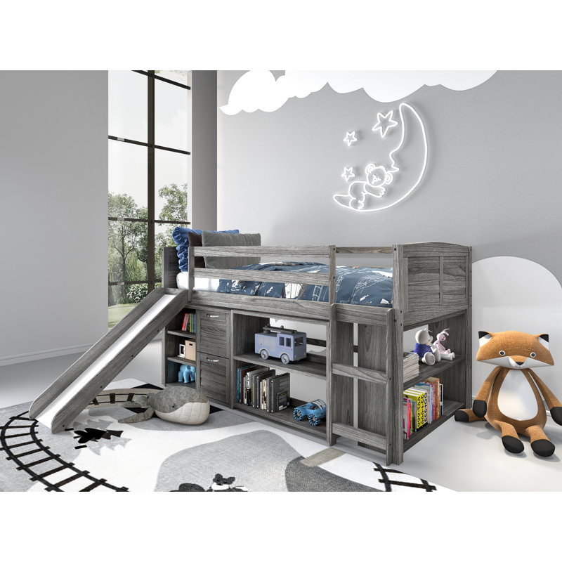 Christian Louvre Twin Low Loft Configurable Bedroom Set