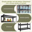 5-Layer Metal Storage Rack, Adjustable Height Storage Rack, 2000 Pound Load, Suitable For Garages, Kitchens, Supermarkets, Storage Rooms,