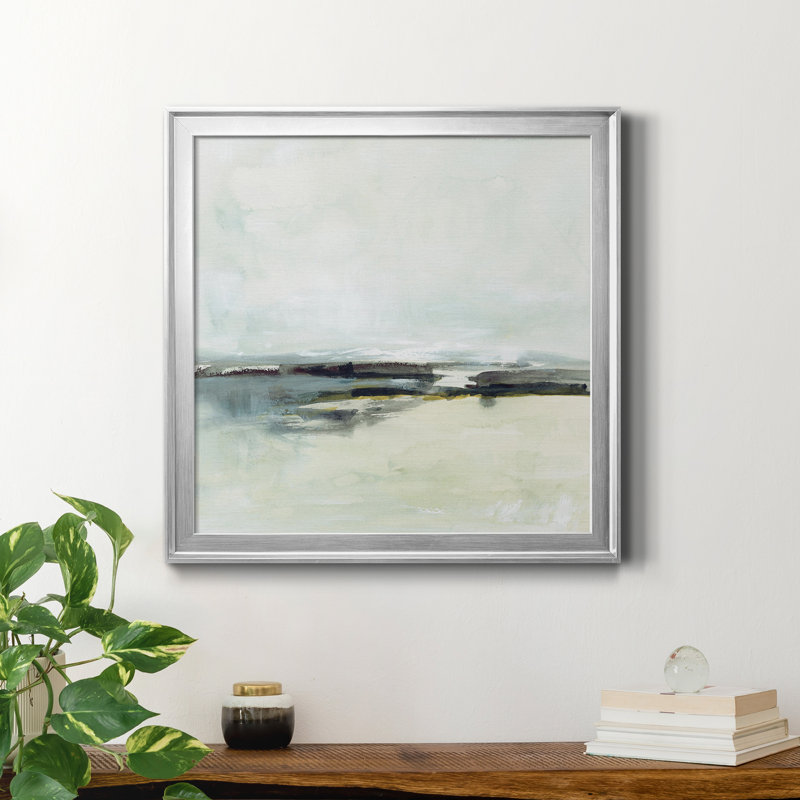 Toile encadrée «Sage Skies I-Premium» - prête à être accrochée, Toile avec cadre argenté, H 26,5 po x l 26,5 po x P 1,5 po