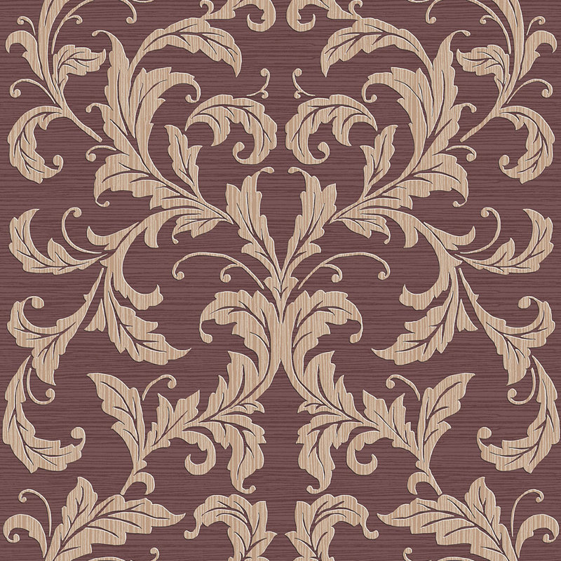 10m x 53cm Wallpaper Roll, Burgundy