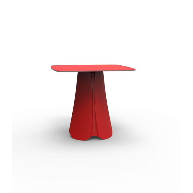 Pezzettina Plastic Side Table, 31.5" W x 31.5" L x 28.75" H, Ecru