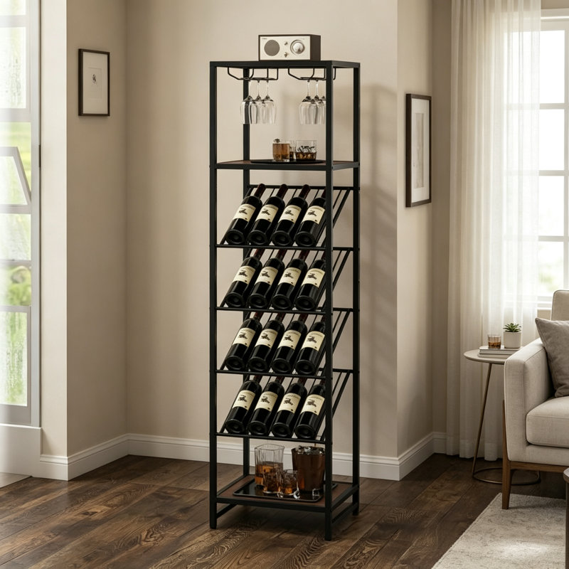 Wine Bottle & Glass Rack