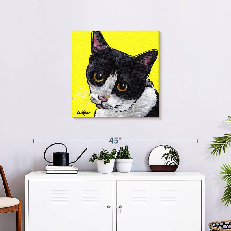 Foule chat tuxedo, H 24 po x l 24 po