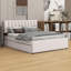 Lit plateforme tapissier avec lit gigogne-663889509