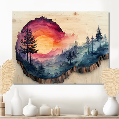 Tranquility In An Asian Forest Landscape I - reproduction d'art traditionnelle en métal, décoration murale forêt en métal