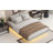 Modern Low Profile Platform Bed With LED Lights-722566747-724381364