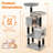 Large Multi-level Cat Tree with 2 Condos, 2 Perch Beds, Scratching Posts, Balls