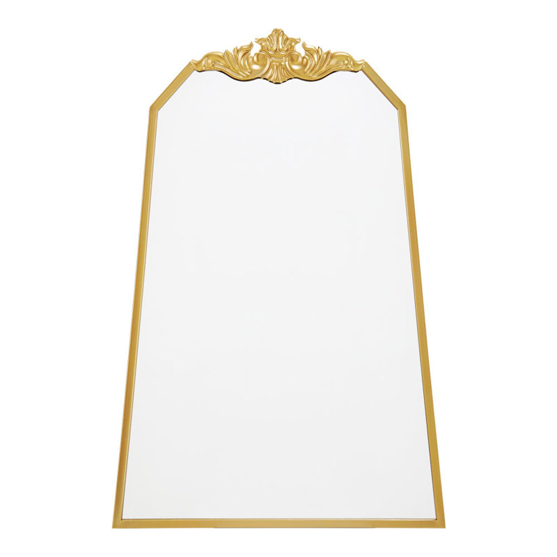 Gael Iron Arch Mirror, 90cm H x 60cm W, Gold