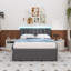 Lit plateforme tapissier avec lit gigogne double Teddy-1923754791-1923754790
