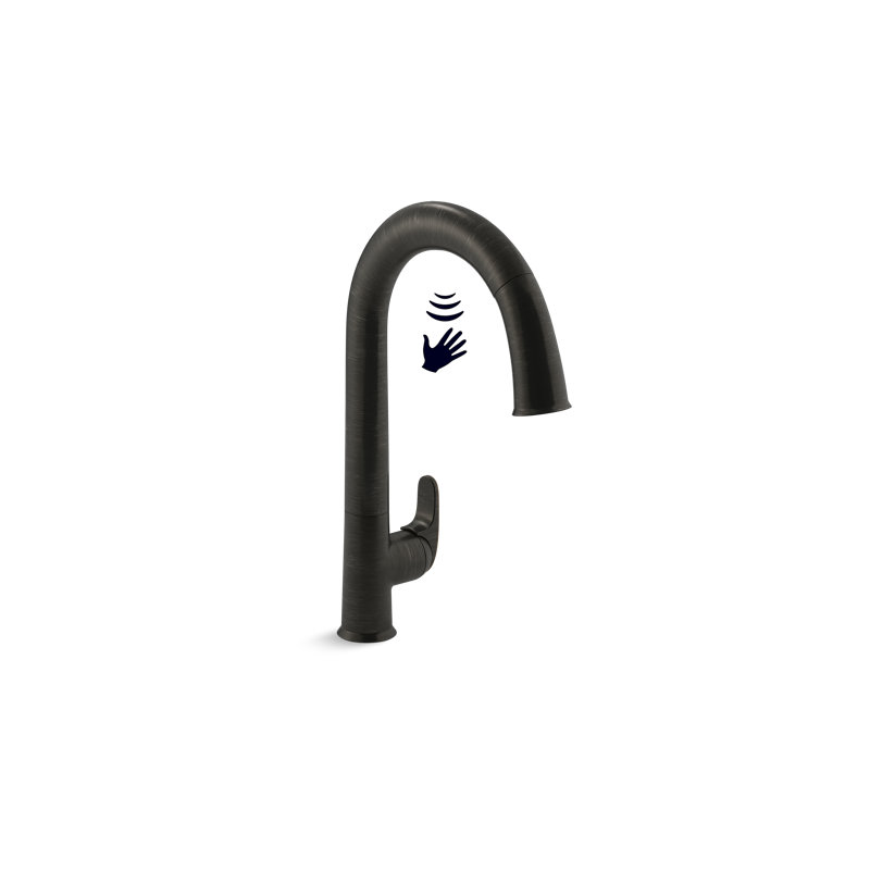 Sensate Pull-Down Touchless Single Handle Kitchen Faucet, Oil Rubbed Bronze